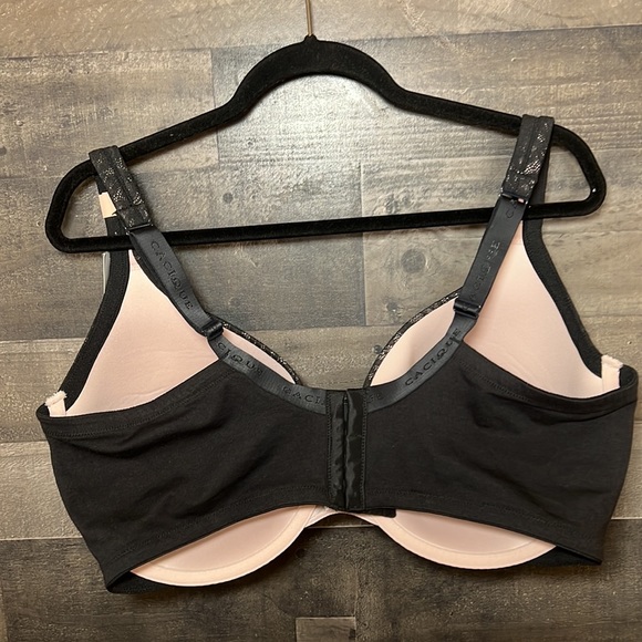 Pink with Black Lace Cacique Lightly Line 42G Bra - Picture 4 of 6